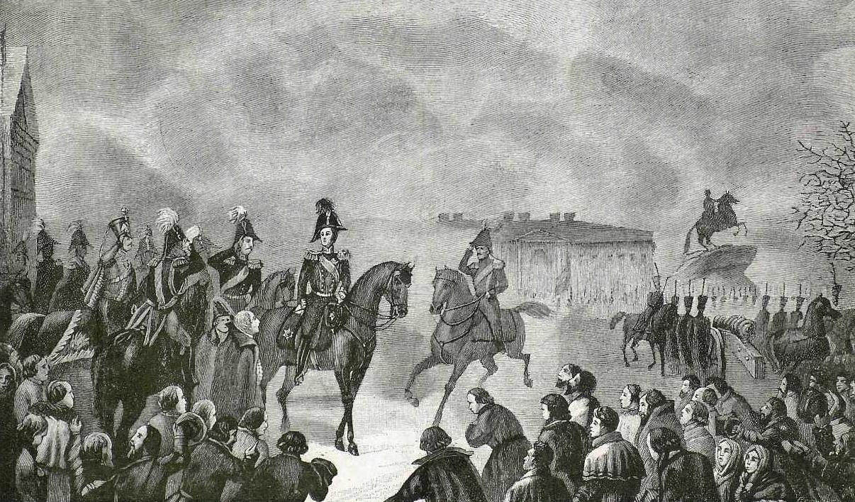 "Николай I на Сенатской площади 14 декабря 1825 года".